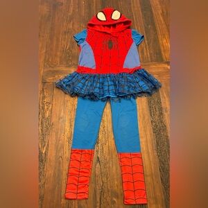 Girls Spiderman Kids Costume - Red and Blue